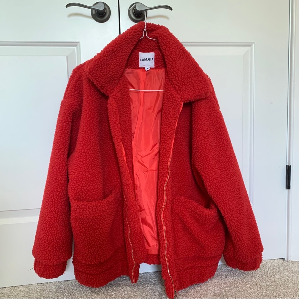 I.AM.GIA Red Pixie Coat